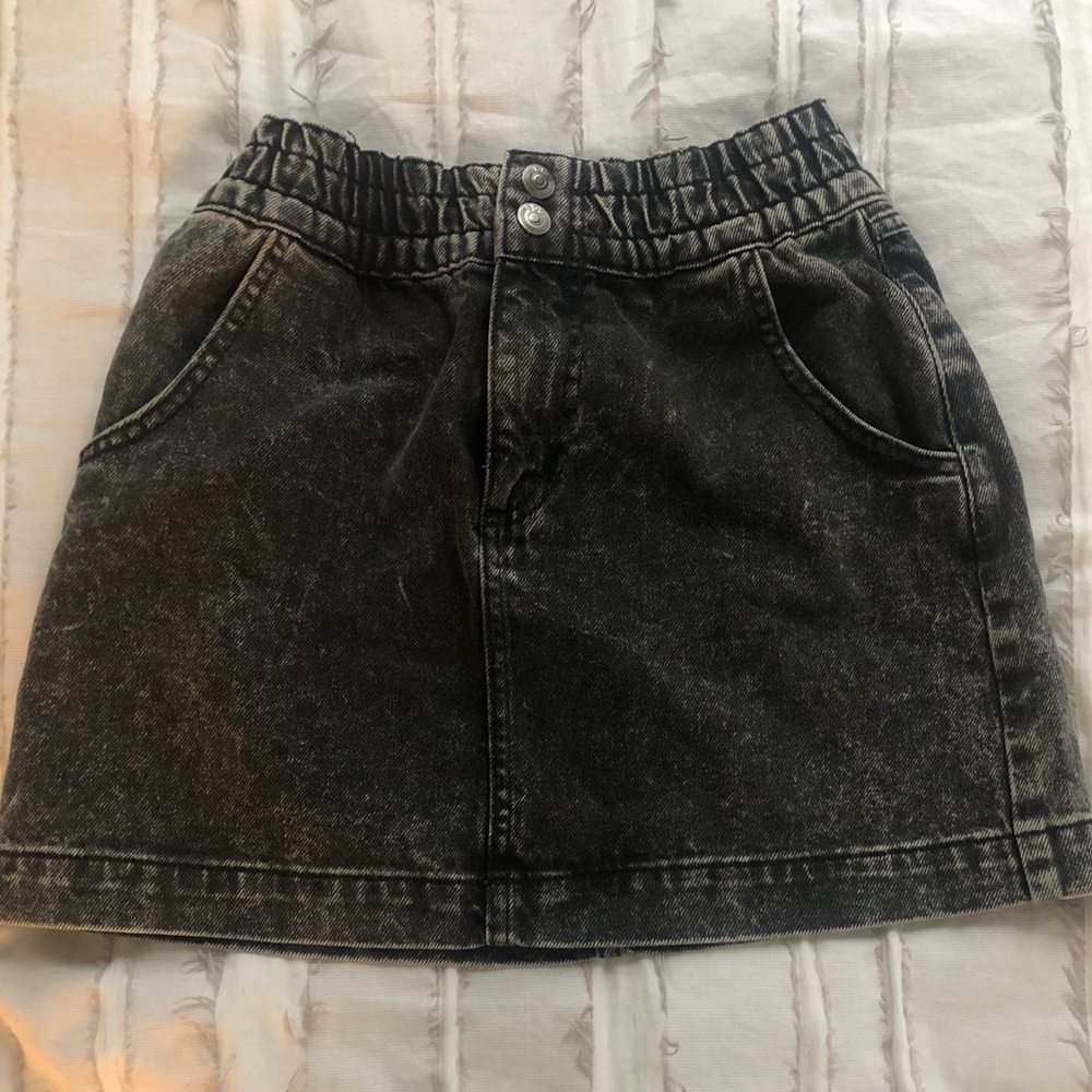 BDG Washed Black Denim Skirt